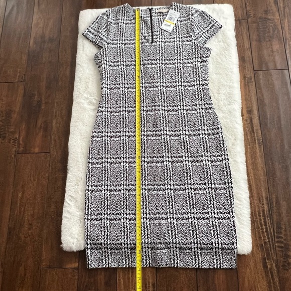 Michael Kors Jacquard Sheath Dress Size M Black and White  NWT - Picture 16 of 16